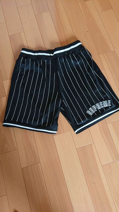 Supreme Rhinestone Stripe Basketball Short "Black"