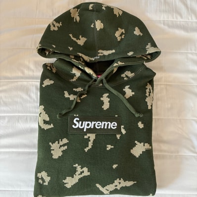 Supreme Box Logo Hooded Sweatshirt "Olive Russian Camo" (21FW)
