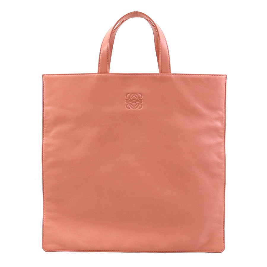 ロエベ LOEWE ハンドバッグ トートバッグ アナグラム レザー サーモンピンク レディース【中古】 e62181a