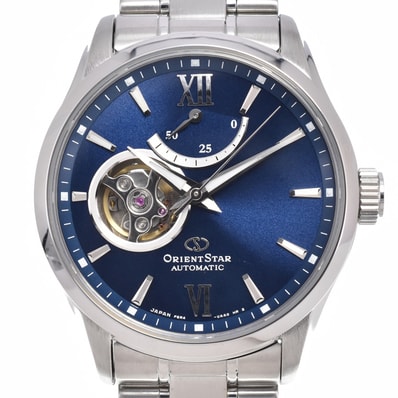 オリエントスター ORIENT STAR F6R4-UAA0 コンテンポラリーコレクション ブルー 自動巻き メンズ 美品 腕時計 B#149485