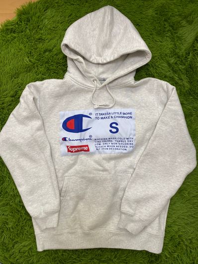 Supreme / Champion® Label Hooded Sweatshirt "Grey"