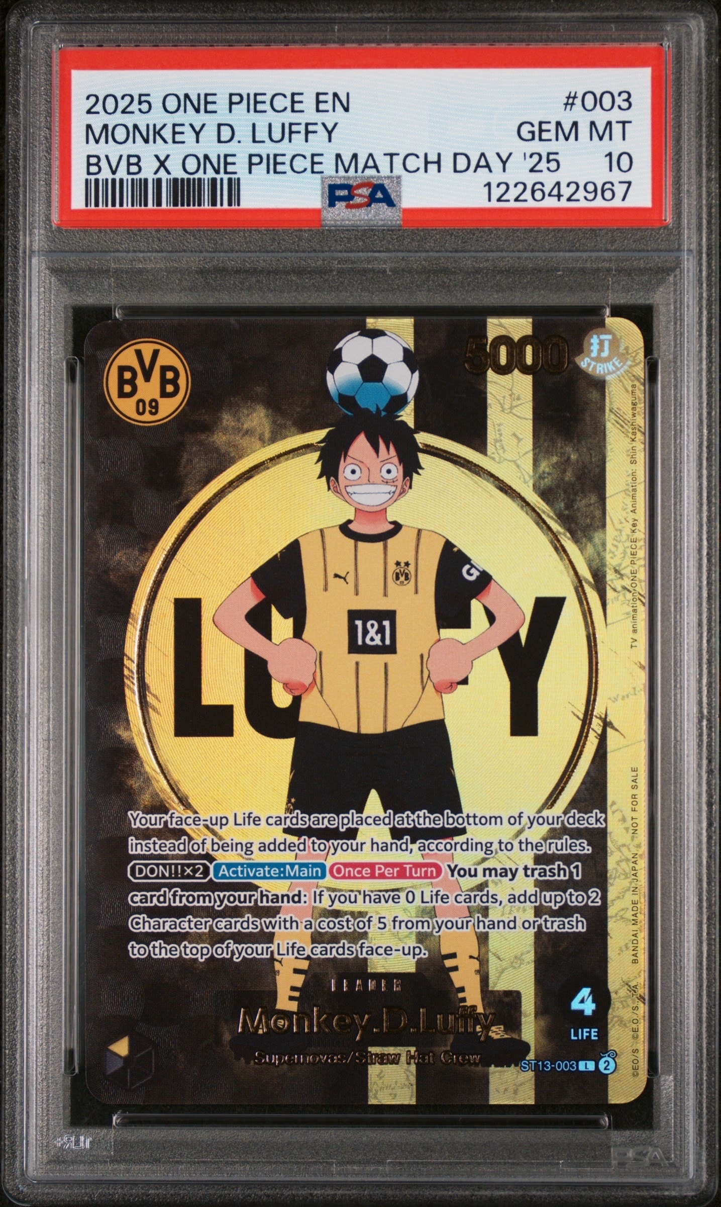 PSA10】モンキー・D・ルフィ L-P [ST13-003] (アルティメットデッキ 3