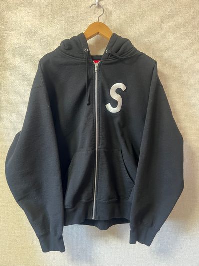 Supreme S Logo Zip Up Hooded Sweatshirt "Black" (23FW)