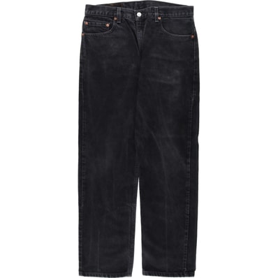 古着 00年代 リーバイス Levi's 505 REGULAR FIT STRAIGHT LEG ブラックデニム テーパードデニムパンツ メンズw34相当/eaa633257