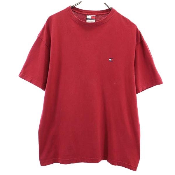 TOMMY HILFIGER トミーヒルフィガー オールド 半袖 Tシャツ M レッド系