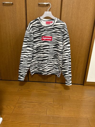 Supreme Box Logo Crewneck "Zebra" (22FW)