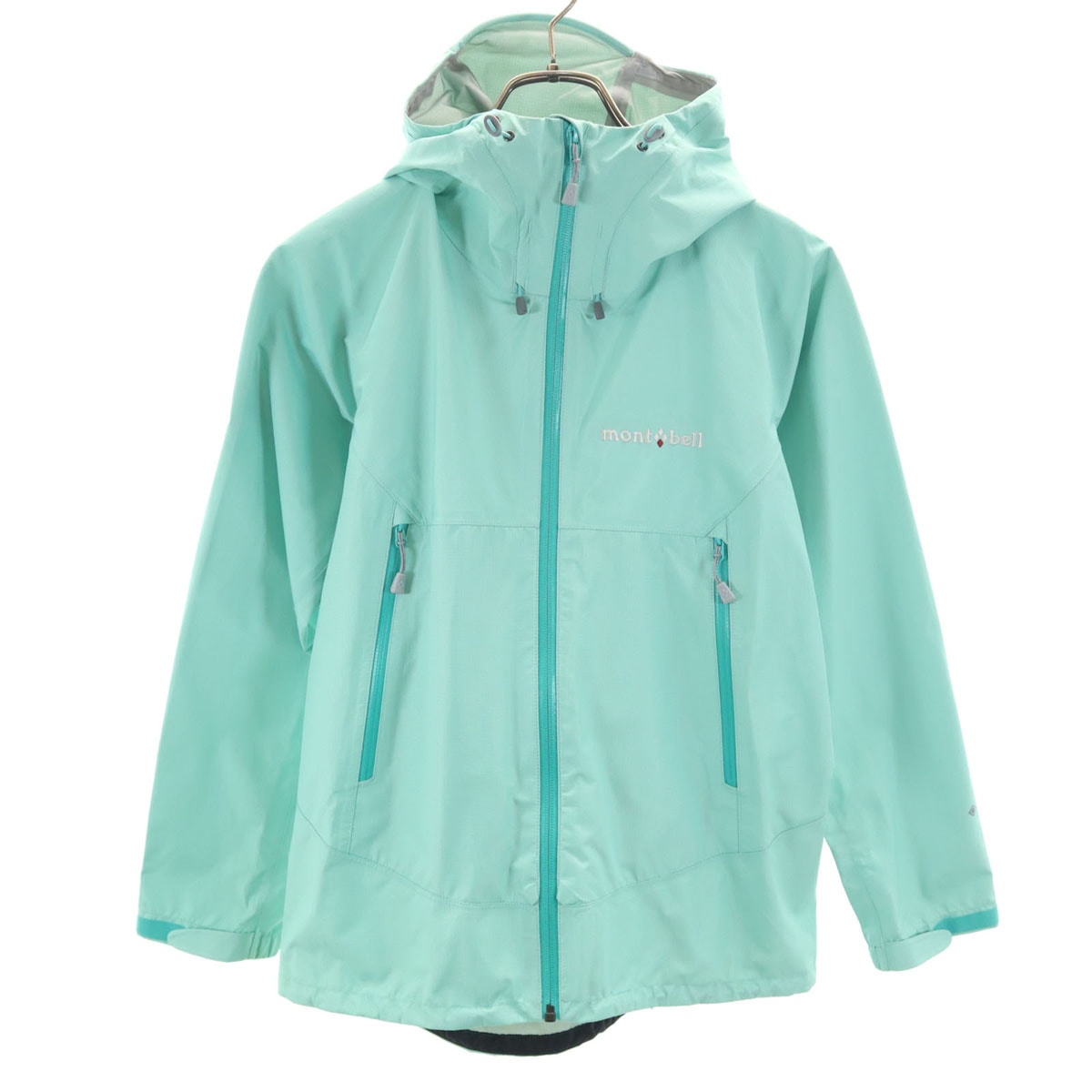 mont-bell モンベル レインダンサー ジャケット S ミント アウトドア 収納袋付き