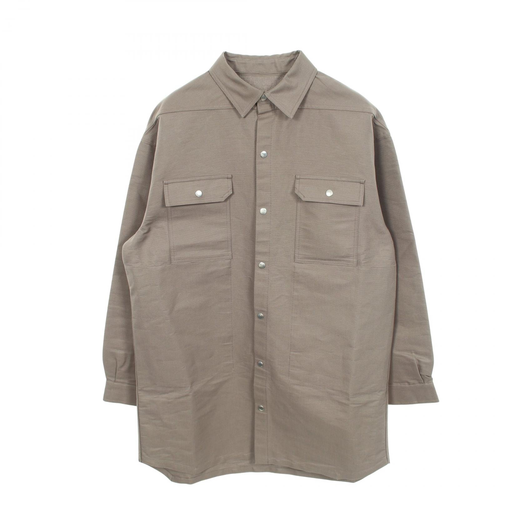 リックオウエンス Rick Owens オーバーサイズ シャツ 衣料品 アウター コットン メンズ グレー系 【中古】