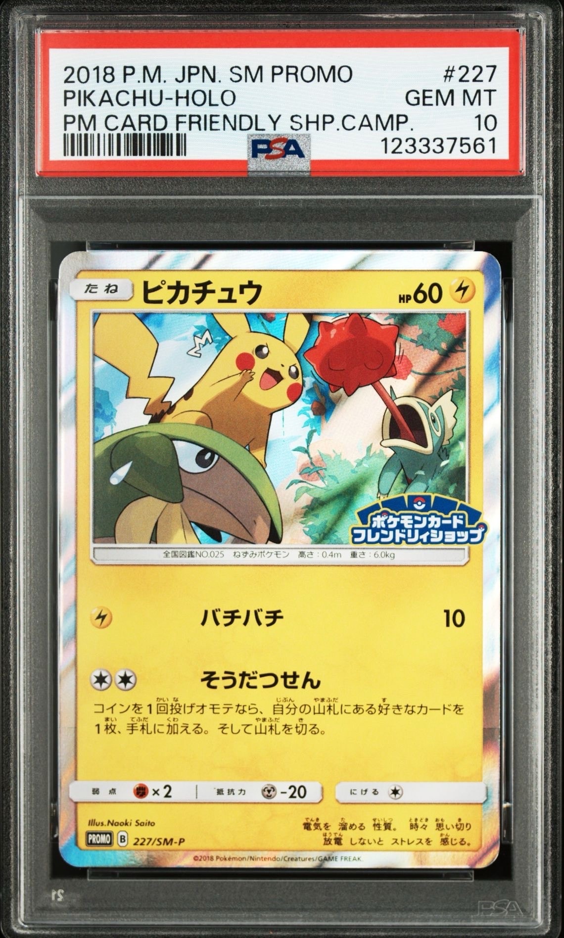 ピカチュウ P [SM-P 227](プロモーションカード「ポケモンカードフレンドリィショップ限定キャンペーン」)