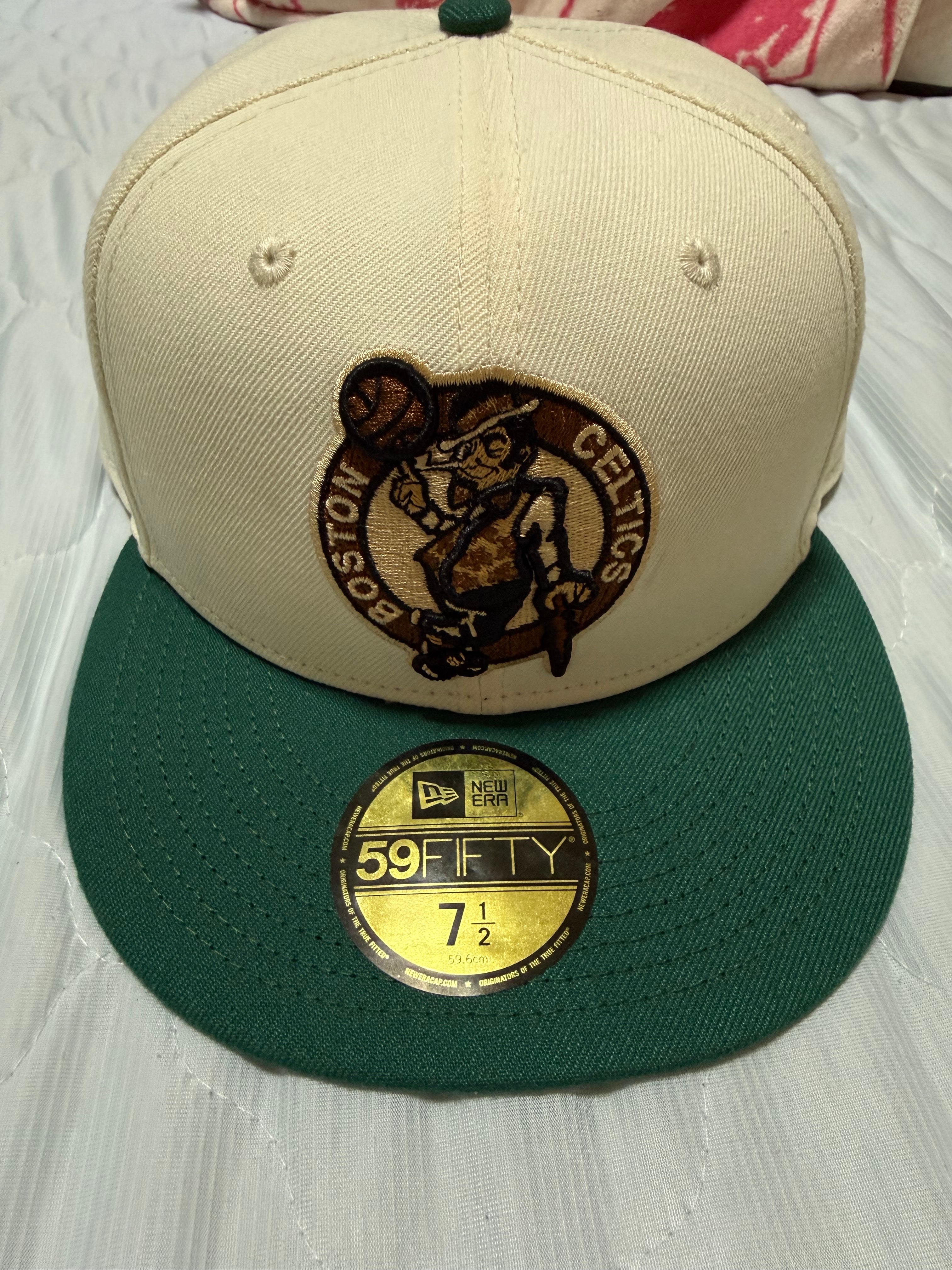 59FIFTY Camp ボストン・セルティックス クロームホワイト グレーアンダーバイザー