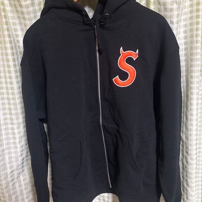 Supreme Devil S Logo Zip Up Hooded Sweatshirt "Black"