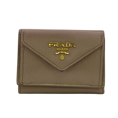 プラダ PRADA 三つ折り財布 ヴィッテロムーブ コンパクトウォレット ピンク