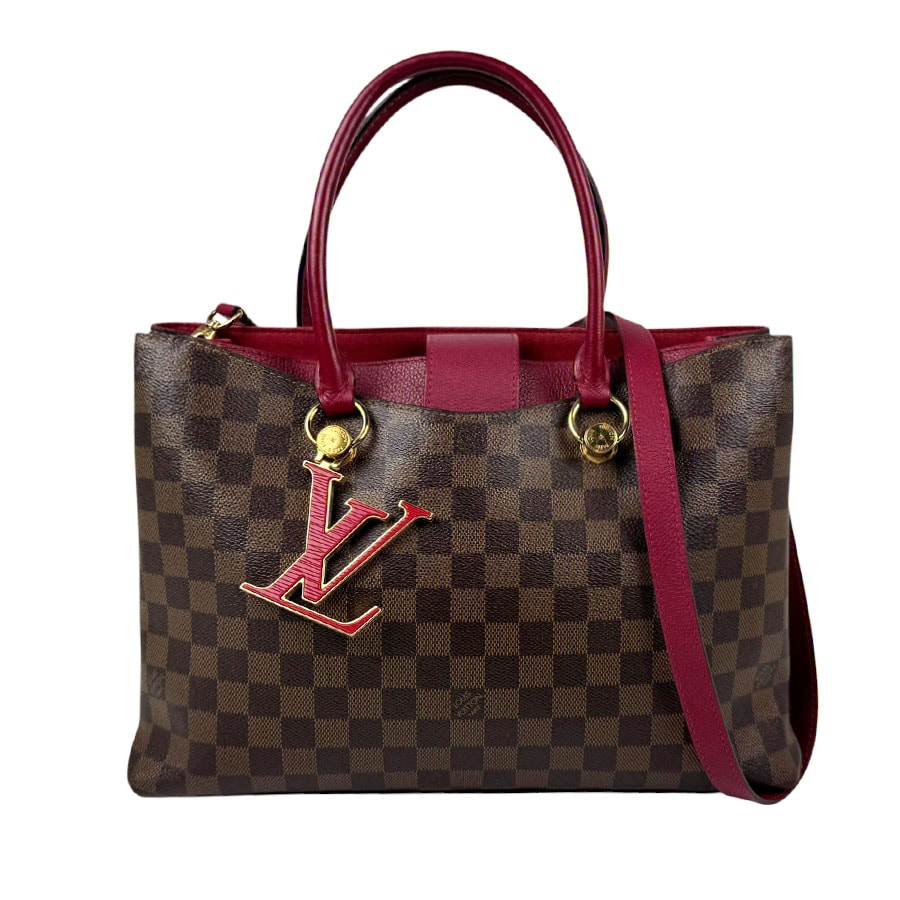 ルイ ヴィトン LOUIS VUITTON ハンドバッグ ショルダーバッグ ダミエ LVリバーサイド ダミエキャンバス/レザー エベヌ/リドヴァン レディース N40052【中古】 z11224