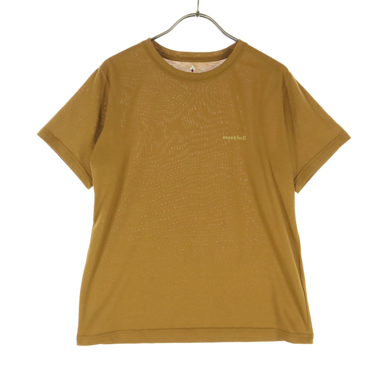 美品 mont-bell モンベル ワンポイント 半袖 Tシャツ L ブラウン系