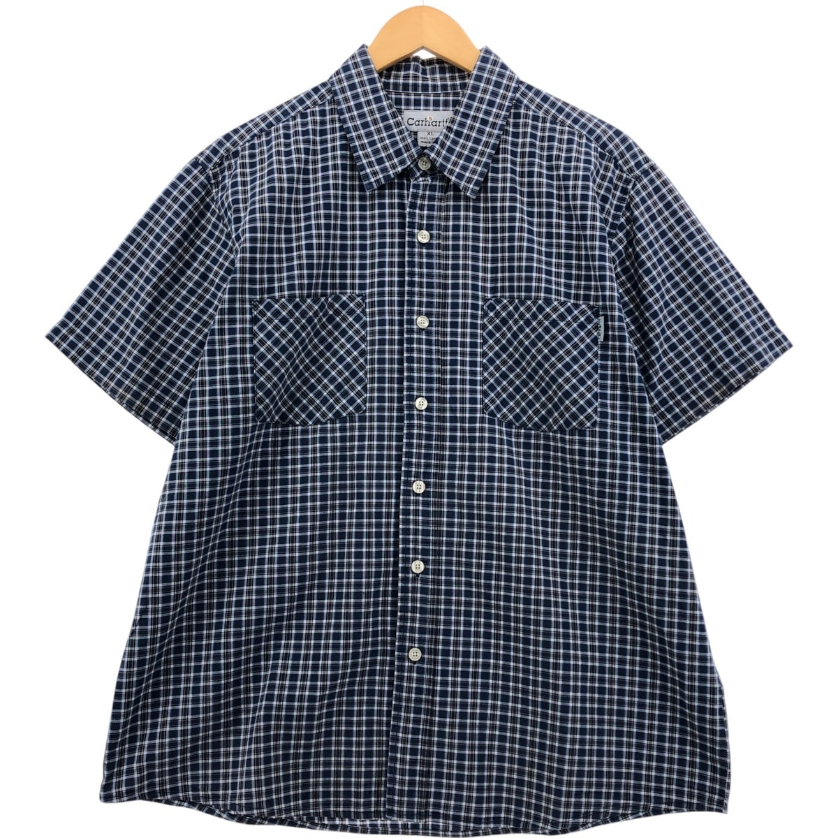 古着 カーハート Carhartt チェック柄 半袖 ワークシャツ メンズXL相当/eaa553833