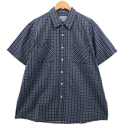 古着 カーハート Carhartt チェック柄 半袖 ワークシャツ メンズXL相当/eaa553833