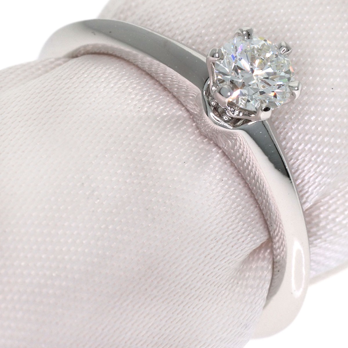 TIFFANY&Co. ティファニー ソリティア ダイヤモンド リング・指輪 PT950 レディース [中古]