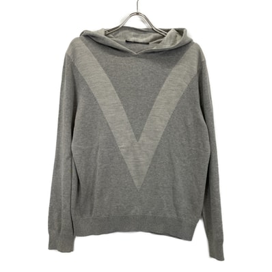 ルイヴィトン コットンxシルク Vモチーフ フーディ ニットセーター/ S