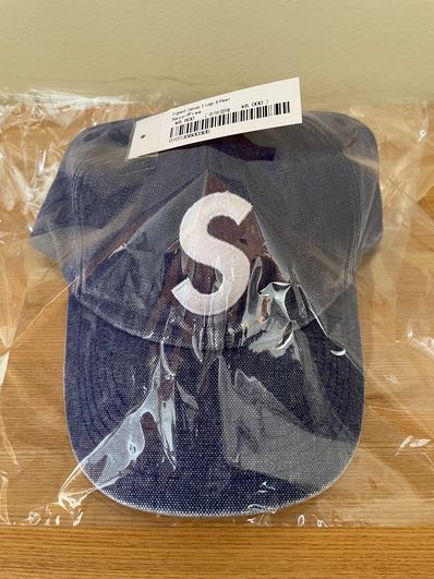 Supreme Pigment Canvas S Logo 6-Panel "Navy"