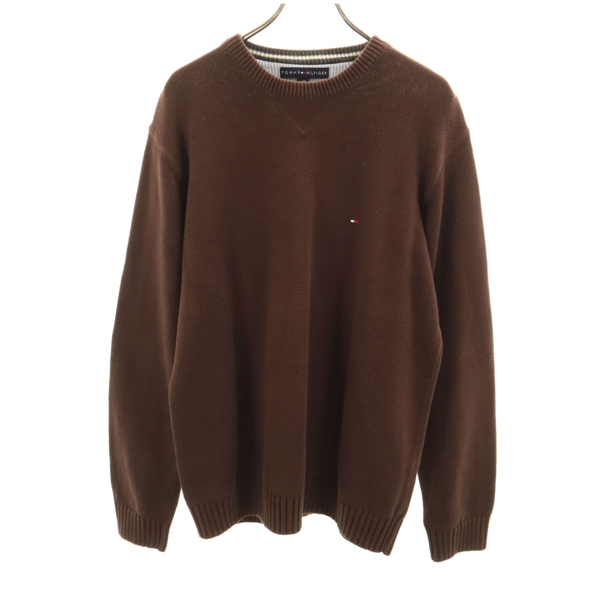 TOMMY HILFIGER トミーヒルフィガー 長袖 セーター L ブラウン系 ニット