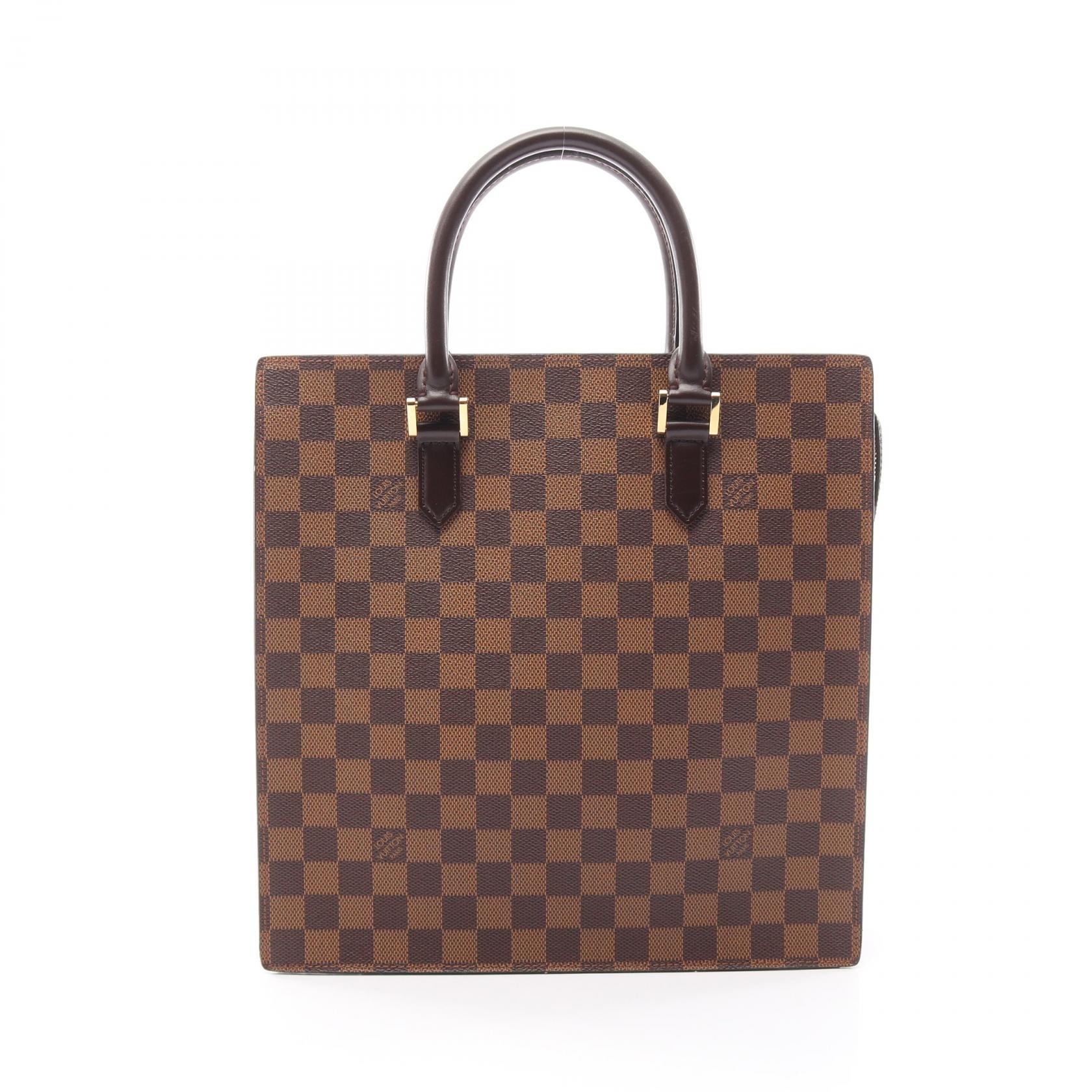 ルイ・ヴィトン LOUIS VUITTON ヴェニスPM ダミエエベヌ トートバッグ バッグ PVCコーティングキャンバス レザー レディース ブラウン系 N51145 【中古】