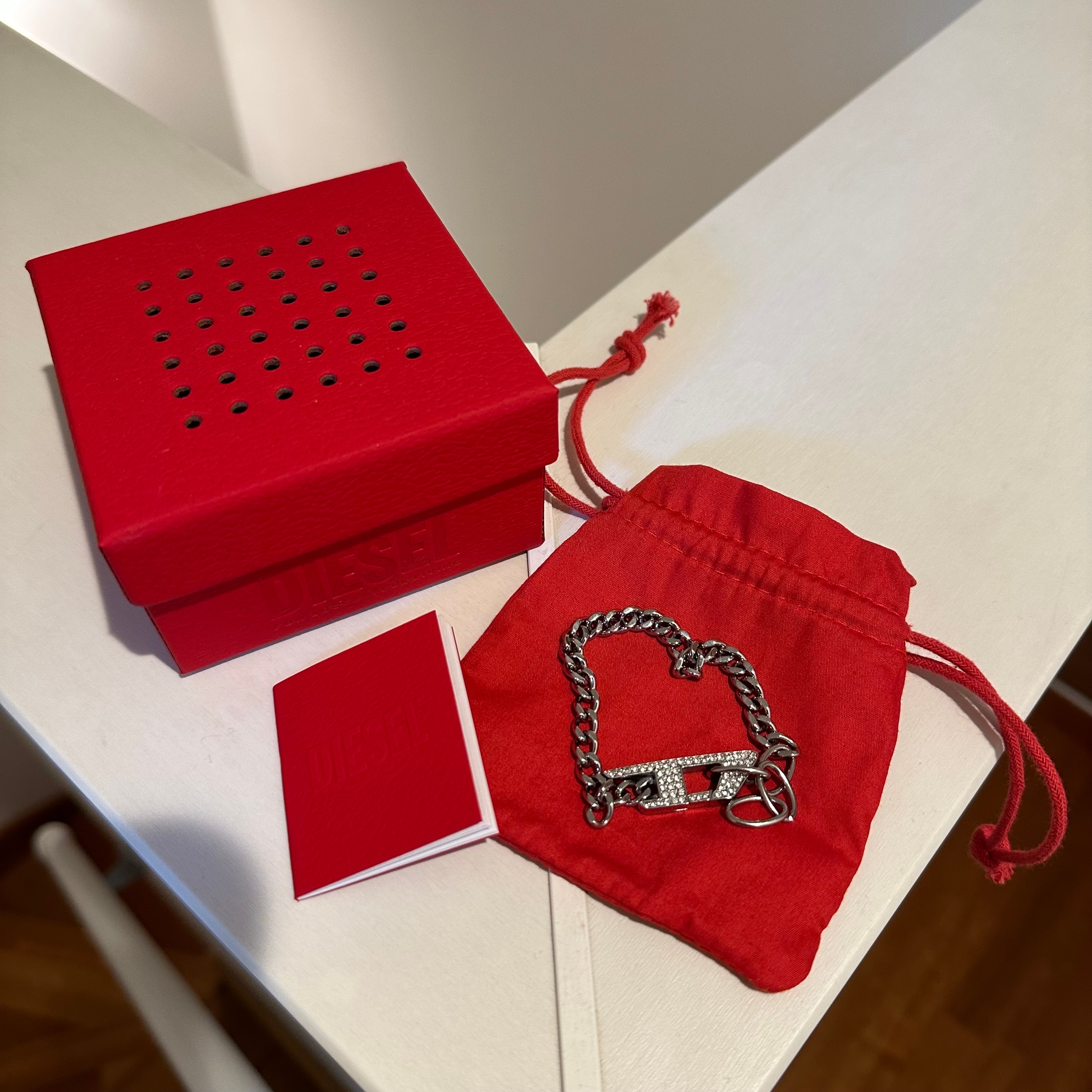 Diesel Dx1627040 Jewellery Stainless Steel Glitz Chain Bracelet "Silver"