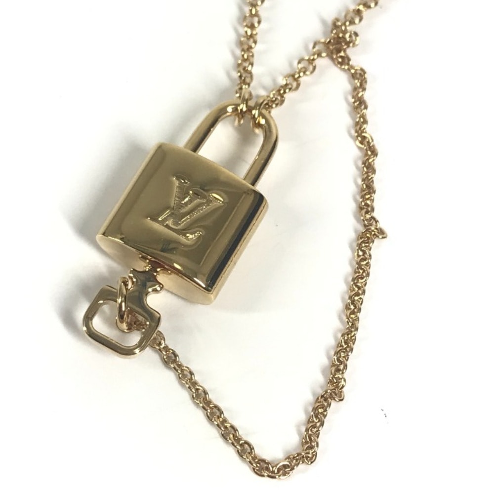 ルイヴィトン LOUIS VUITTON コリエ LVロッキー M00567  カデナ ロゴ チェーンネックレス アクセサリー ネックレス メタル ゴールド 美品