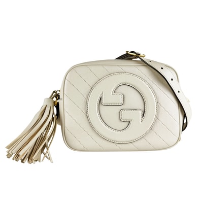 グッチ GUCCI ショルダーバッグ ブロンディ レザー アイボリー レディース 742360【中古】 z10444