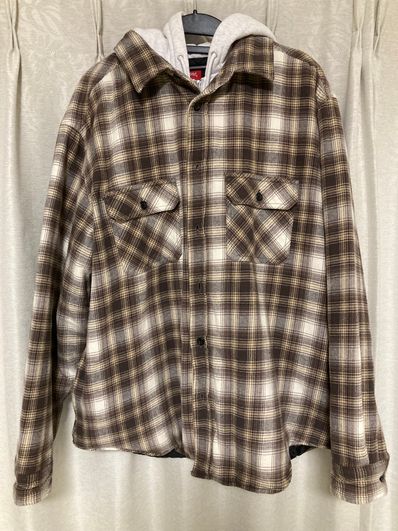 Supreme Hooded Flannel Zip Up Shirt "Brown"