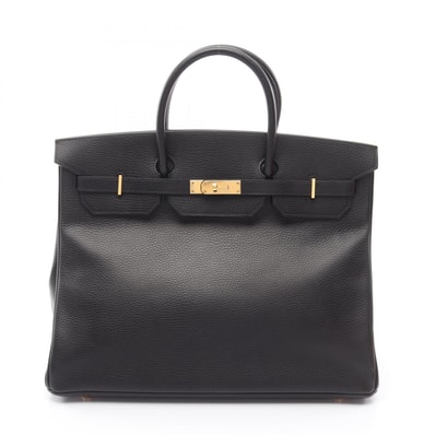 エルメス HERMES バーキン40 ハンドバッグ バッグ レザー アルデンヌ アルデンヌ □F刻印(2002年製造) レディース ブラック系 【中古】