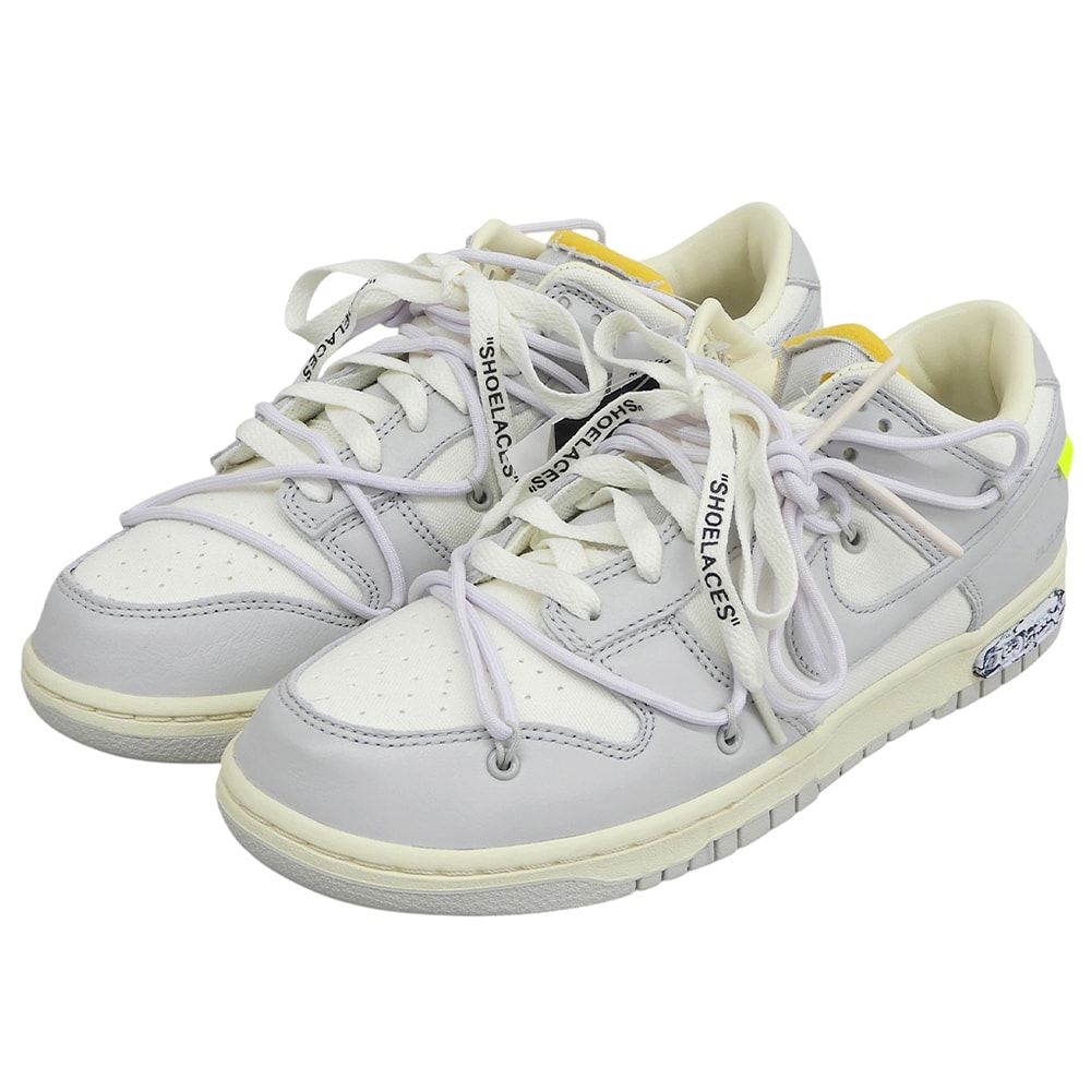 ナイキ 新品同様 Dunk Low 1 of 50 Lot.49 スニーカー シューズ メンズ ホワイト×グレー 27cm DM1602-123 9(US)