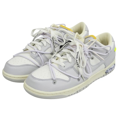ナイキ 新品同様 Dunk Low 1 of 50 Lot.49 スニーカー シューズ メンズ ホワイト×グレー 27cm DM1602-123 9(US)