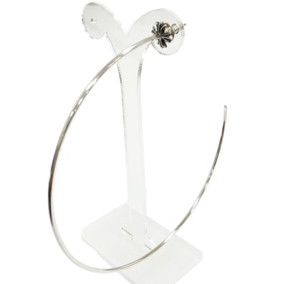 Chrome Hearts Hoop / CH Plus Earrings "Silver"