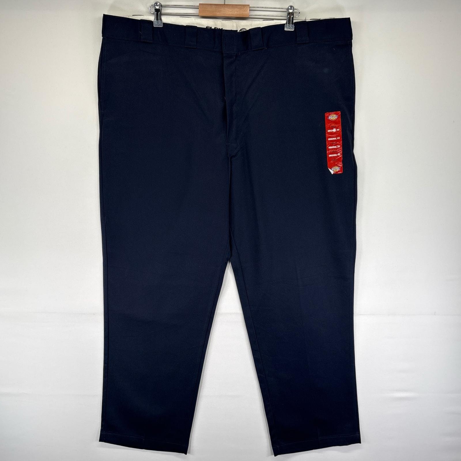 古着 デッドストック ディッキーズ Dickies パンツ 874 FLEX タグ付き ワーク 大きいサイズ ジップ W48 L32  ネイビー系 メンズ