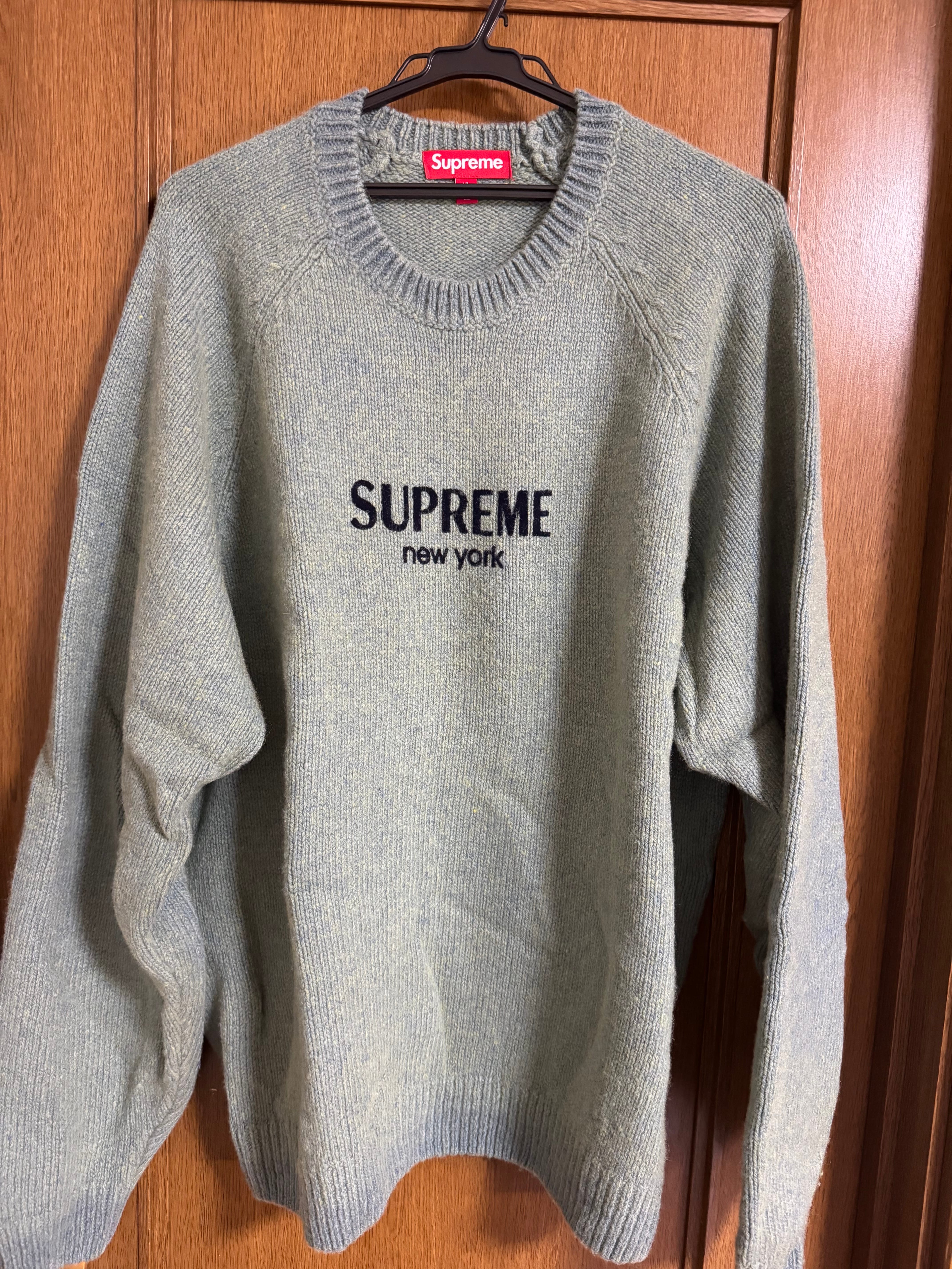 Supreme Flocked Logo Sweater 