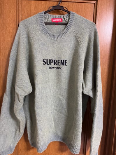 Supreme Flocked Logo Sweater "Green"