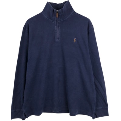 古着 ラルフローレン Ralph Lauren ESTATE RIB ハーフジップスウェットシャツ トレーナー メンズL相当/eaa676264
