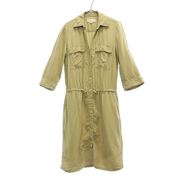 Michael Kors マイケルコース 長袖 シャツワンピース XS ベージュ