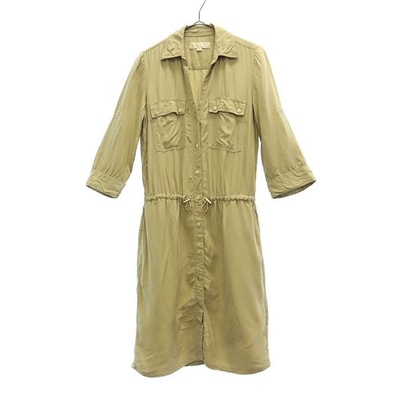 Michael Kors マイケルコース 長袖 シャツワンピース XS ベージュ