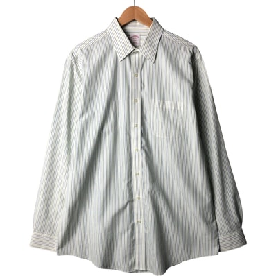 古着 ブルックスブラザーズ Brooks Brothers 346 長袖 コットンストライプシャツ メンズL相当/eaa566944