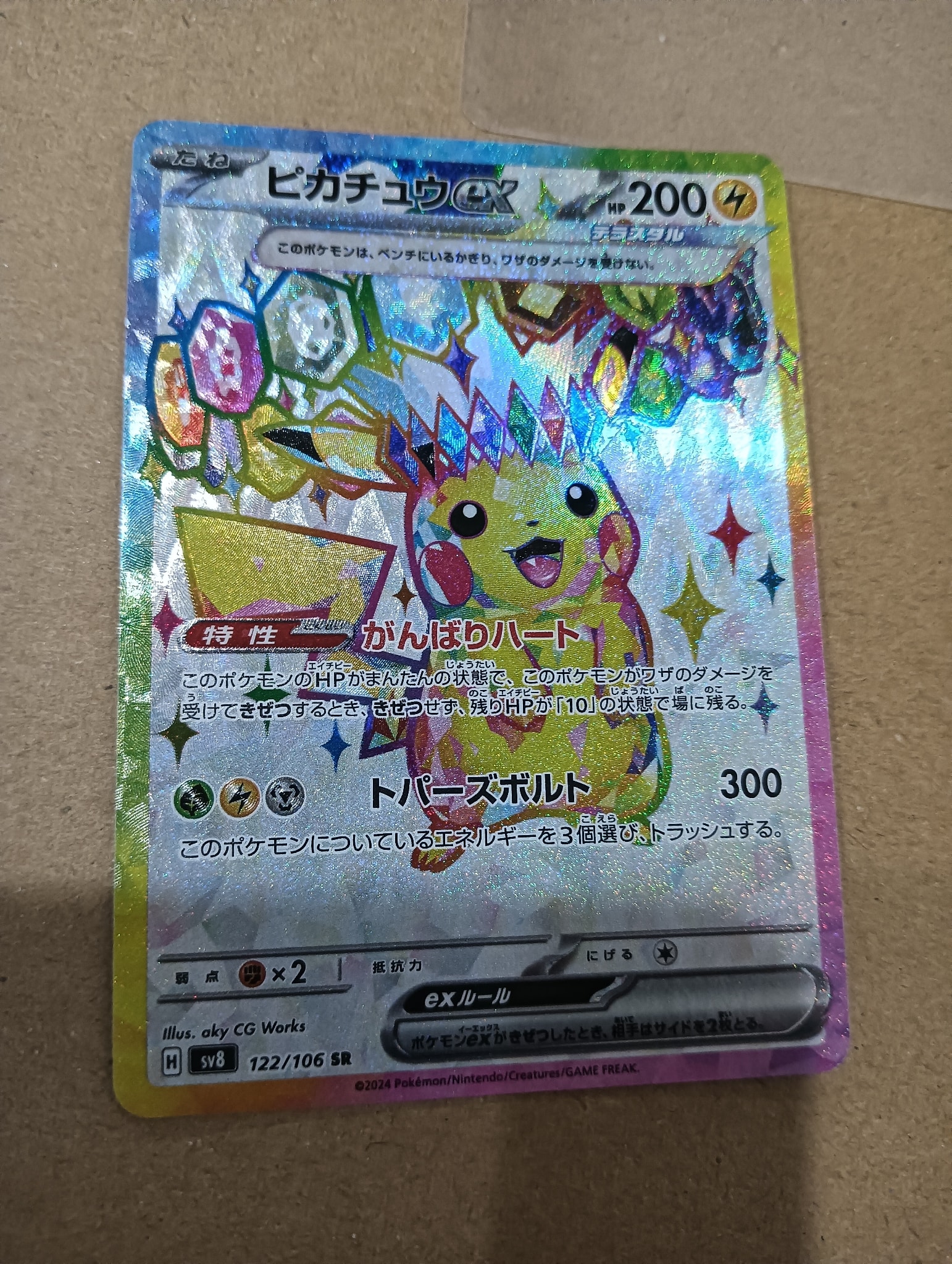 ピカチュウex SR [SV8 122/106](拡張パック「超電ブレイカー」)通販