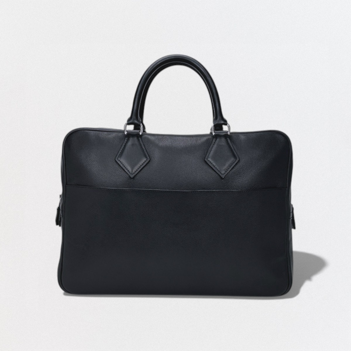 エルメス HERMES プリュムドック38 プリュムドック 38 バッグ ビジネスバッグ ブリーフケース エバーグレイン ノワール Noir ブラック Black 黒 シルバー金具 ハンドバッグ トートバッグ