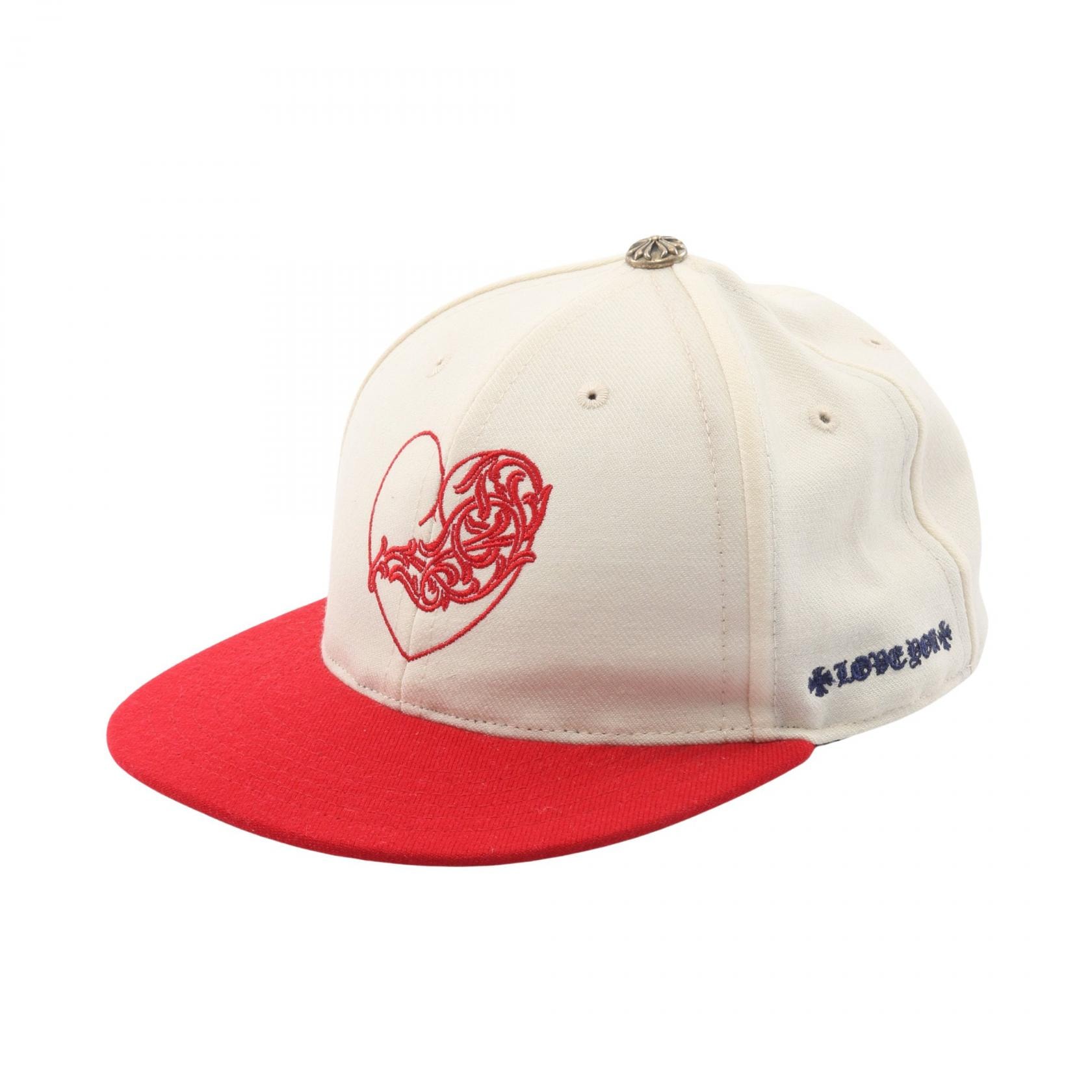 Chrome Hearts Fitted Wool Acrylic Cap "Cream/Red"