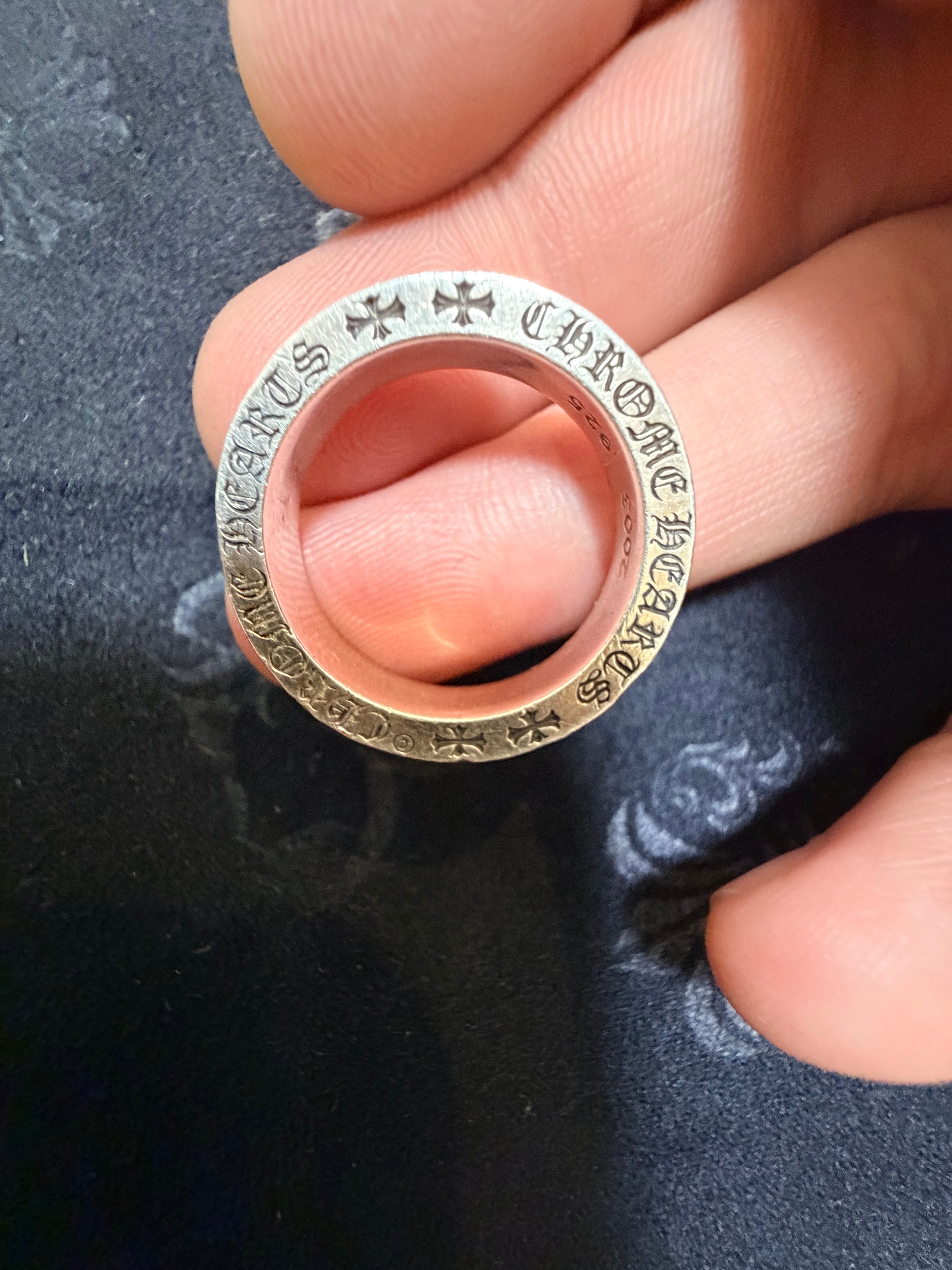 Chrome Hearts 6mm Sapcer RIng  Fuck You "Silver"