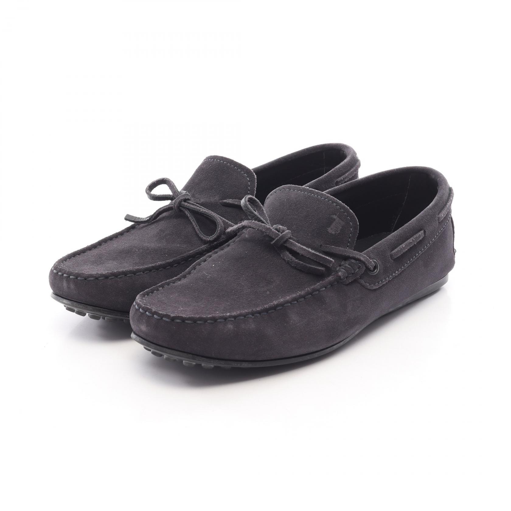 トッズ TOD'S ゴンミーニ カジュアルシューズ 靴 レザー メンズ ネイビー系 【中古】