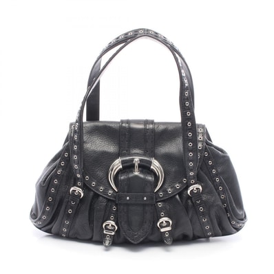 ディオール Dior ハトメ リザード型押し ショルダーバッグ バッグ レザー レディース ブラック系 【中古】