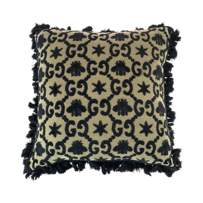 美品 GUCCI グッチ GG ジャカード マルチカラー ファブリック レーヨン/ インテリア クッション 男女兼用 601016 【中古】