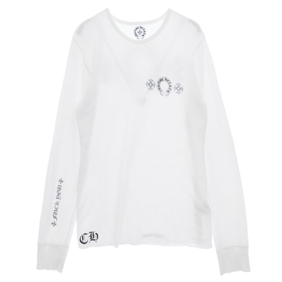 CHROME HEARTS クロムハーツ(原本無) カットソー ホースシュー CHプラス サーマル ロングスリーブ 長袖 カットソー ホワイト系 M【中古】