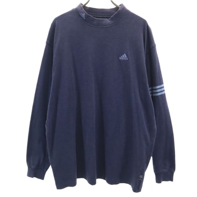 adidas アディダス ゴルフ 長袖 Tシャツ XO ネイビー系 ビッグサイズ