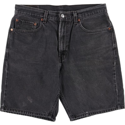 古着 リーバイス Levi's 505 REGULAR FIT ブラックデニムショーツ ショートパンツ メンズw34相当/eaa548287